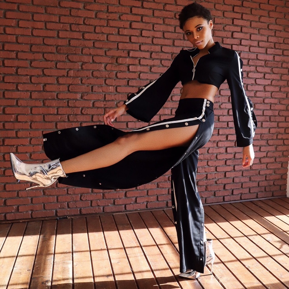 Two piece track suit